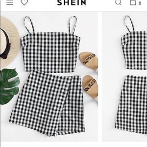 SHEIN Gingham two piece set